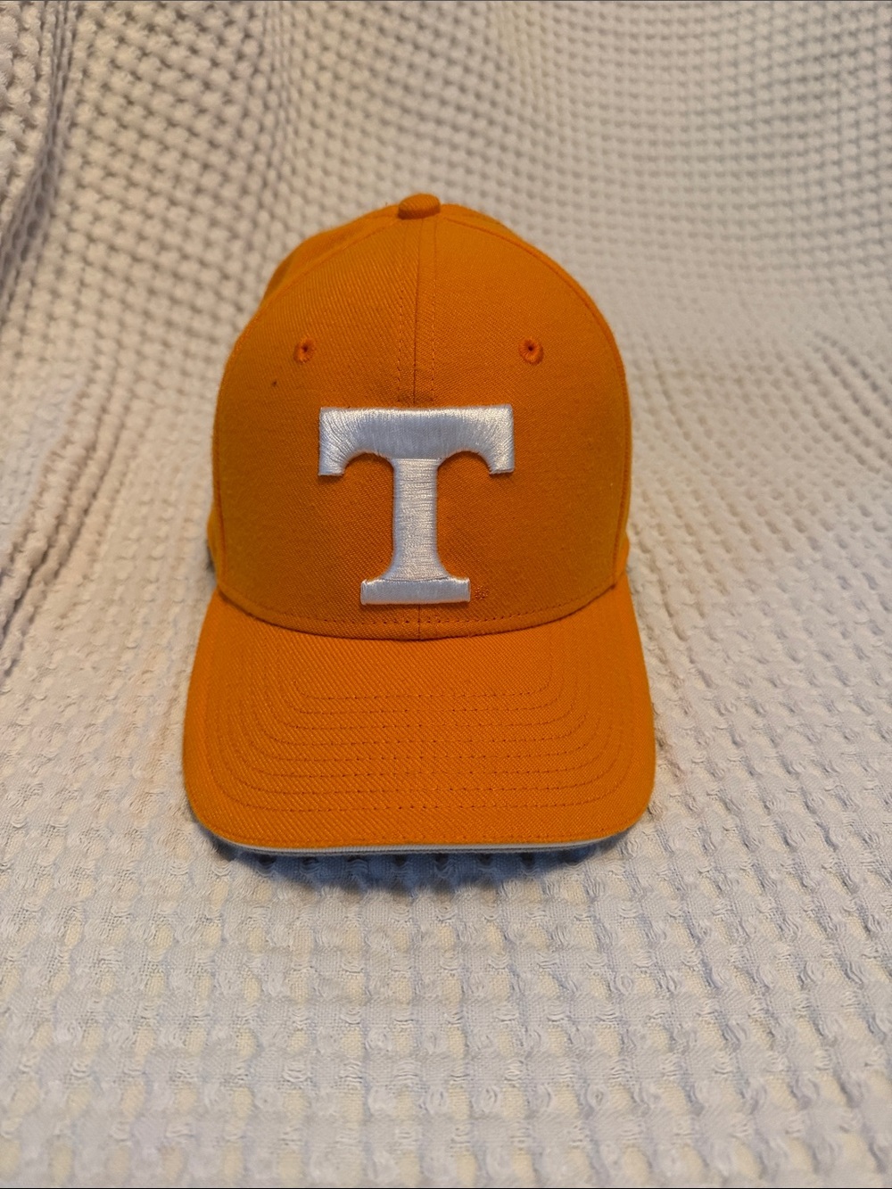 Nike Orange Baseball Cap with White 'T' Embroidered Patch